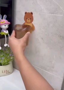 Cute Bear Wall Mounted Kitchen/Bathroom Drain Bask