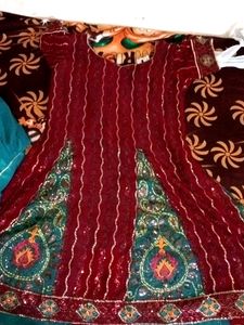 Boutique Design Same New Pempulm Kurti With Shrar