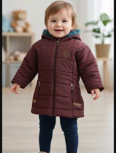 Girls Maroon Puffer Jacket