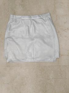 Elegant Silver Short Skirt