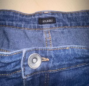 Zudio Blue Demin Shorts For Women