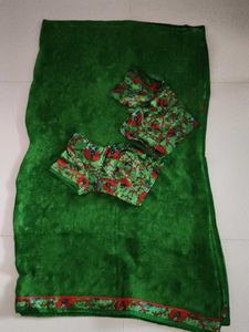 Green Saree with Blouse