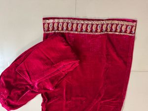 44 Inch Pink Velvet Dress Without Duppata