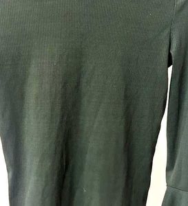 Olive Green Bell Sleeve Top