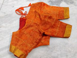 Orange Colour Formal Blouse