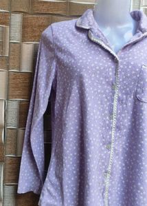 Lavender Polka Dot Sleep Sweater