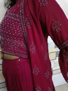 3 In 1 Top, Plazzo And Jacket