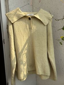 Stylish Yellow Knit Sweater