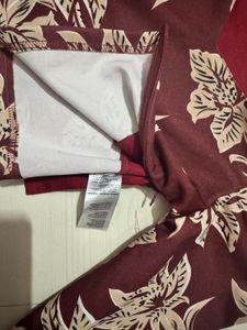 SASSAFRAS Floral Print Long Sleeve Crop Top