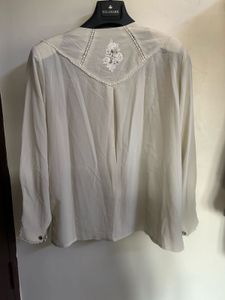 Vintage Style Lace Collar Blouse