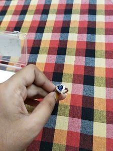 Heart Blue Stone Silver Ring 💙✨