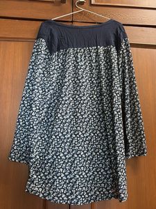 H&amp;M Floral Print Top - Navy Blue