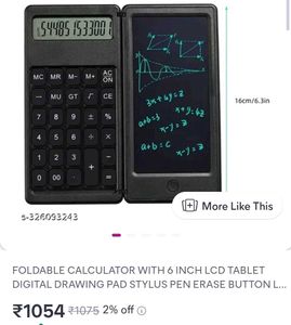 Folding Calculator With Digital Lcd Not Pad