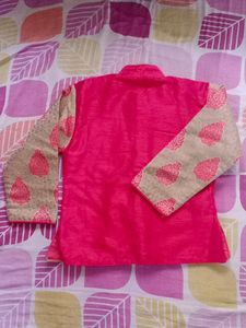 Pink &amp; Golder Kurta Set