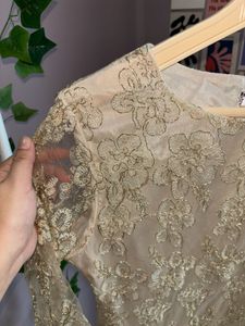 Golden Net  Korean Dress