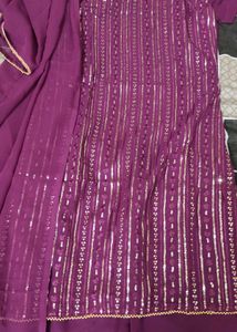 Purple Embroidered Kurta Set
