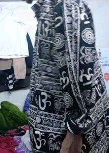 OM PRINTED KURTA - BLACK EDITION