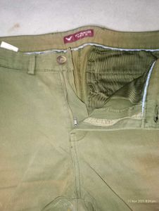 Olive Green Casual Pants