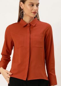 Red Relaxed Fit Shirt