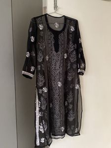 Mesh Chikankari Kurti