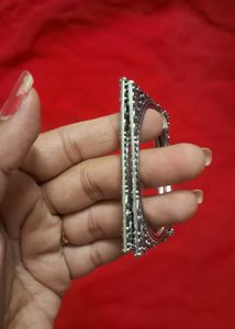 Square Silver Bangles