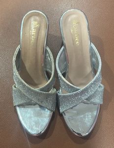 Sparkly Silver Heels