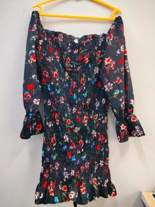 Floral Black Bodycon