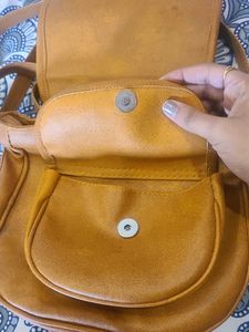 Vintage Leather Saddle Bag