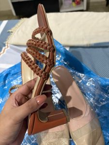 Braided Strap Heeled Sandals