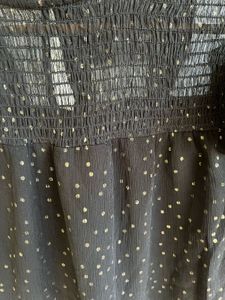 Black &amp; Gold Polka Dot Top