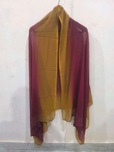 Maroon orange ombre suit patiala set