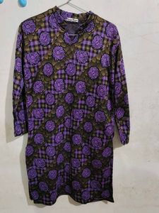 New Woolen Kurti Purple