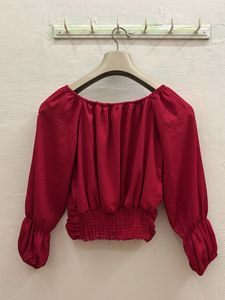Red Long Sleeve Top