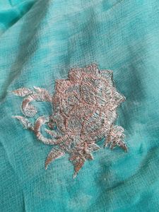 Anarkali With Gold Colour Embroidery Work