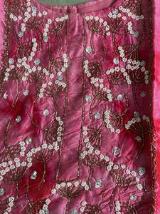 Pink Embroidered Kurta Set