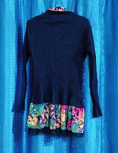 Floral Dress and Cardigan Set