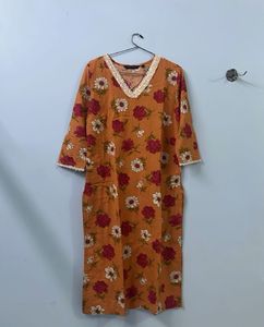 Floral Print Kurta