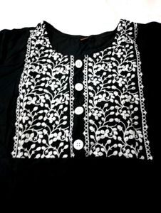 Black Chikankari Suit