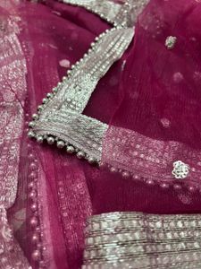 Embroidered Salwar Suit Set with Dupatta