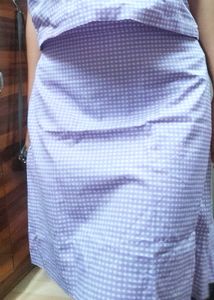 Lilac Gingham Puff Sleeve Top