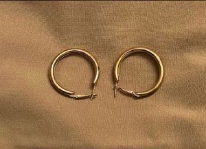 Gold-Plated Hoop Earrings
