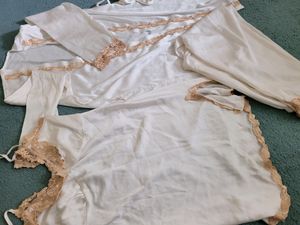 3 Piece Satin Silk Pajama Set With Robe