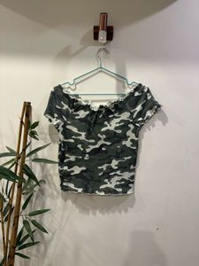 Camo Print Top