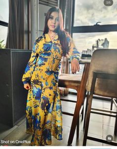 Floral Print Cold Shoulder Maxi Dress