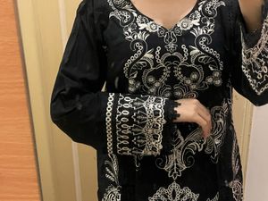 Elegant Black Embroiderd suit