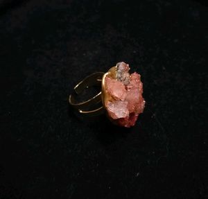 Beautiful Natural Crystal Stone Adjustable Ring