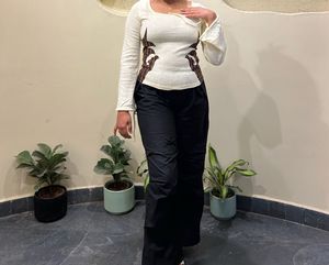 Unique Embroidered Long Sleeve Top