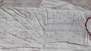 Embroidered White Kurti