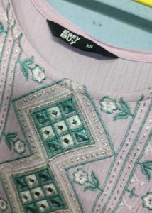 Embroidered Midi Dress