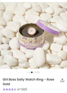 BOSSY ROSE GOLD WATCH RING
